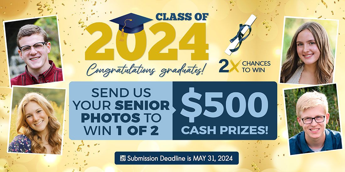 Submit your senior photo for a chance to win $500!